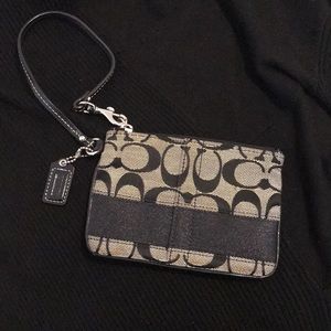 COACH monogram wristlet